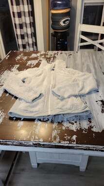 The North Face Women's Osito Full Zip High Pile Fuzzy Fleece Jacket Gray White X